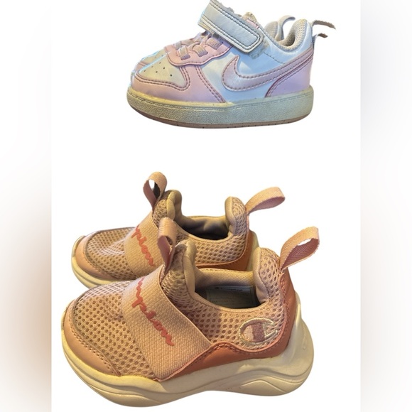 Champion Pink and Nike pink Sneakers with Cushioned Sole and Breathable lot x 2 - Picture 4 of 8